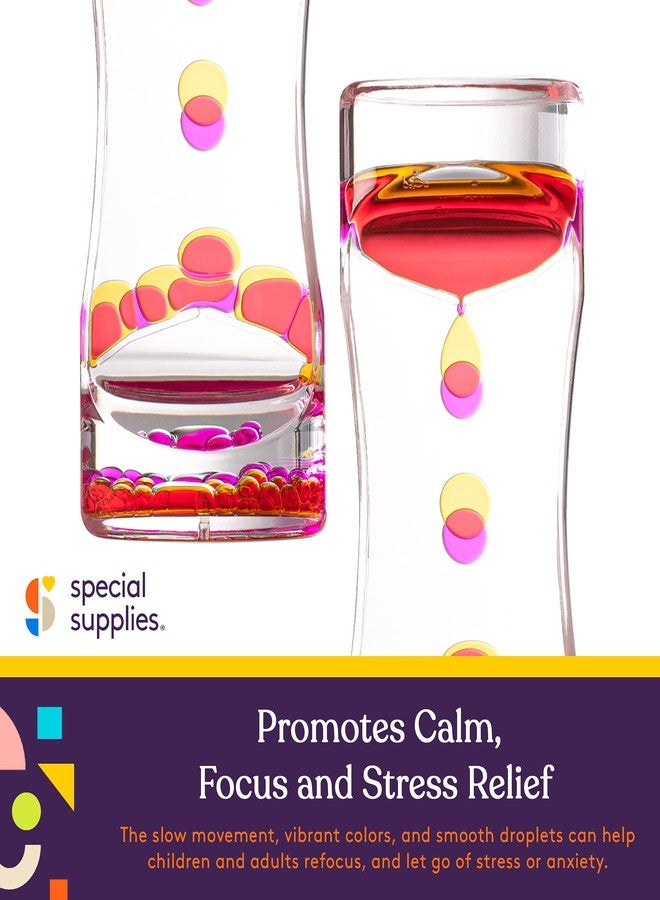 Special Supplies Liquid Motion Bubbler Toy (1-Pack) Colorful Hourglass Timer with Droplet Movement, Bedroom, Kitchen, Bathroom Sensory Play, Cool Home or Desk Decor (Pink) - Image 4